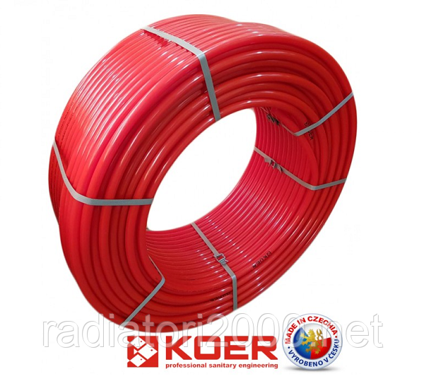 Труби для теплої водяної підлоги KOER (RED) D16Х2 мм, з кисневим бар'єром Чехія