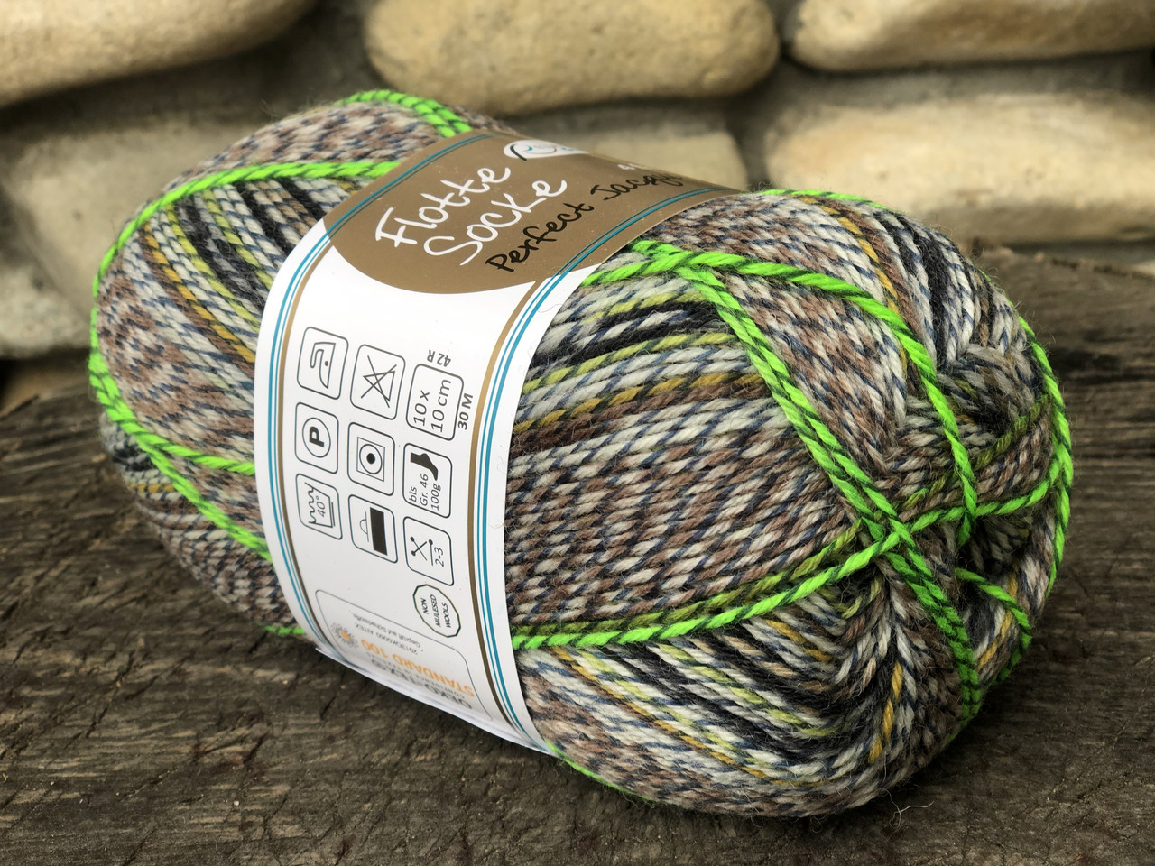 Носкова пряжа Flotte Socke серія Perfect Jacquard 75% вовна суперуош 25% поліаміду, 420 м/100г