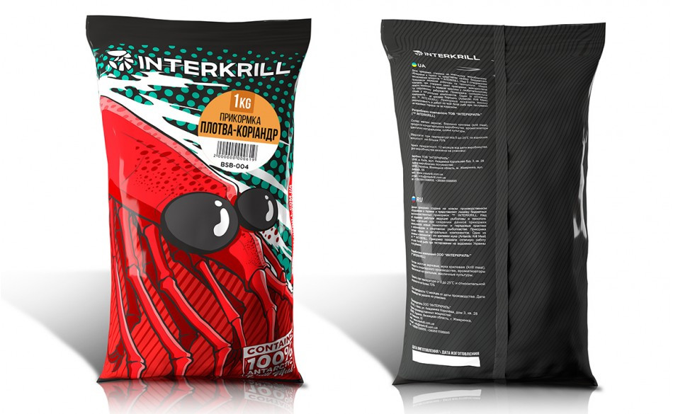 Прикормка Interkrill Плотва-Коріандр 1kg