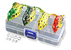 Набір воблерів силіконових Nervous Frog, 4 шт