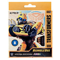 Олівці воскові Jumbo Kite Transformers BumbleBee Movie 8 кольорів TF19-076, 40267