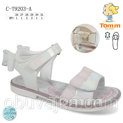 Літнє взуття оптом Босоніжки для дівчинки від виробника Tom m(рр 26-31), фото 2