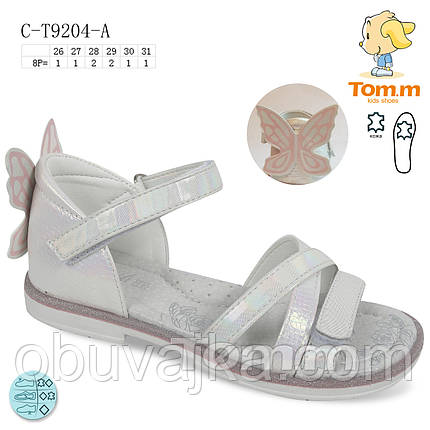 Літнє взуття оптом Босоніжки для дівчинки від виробника Tom m (рр 26-31), фото 2
