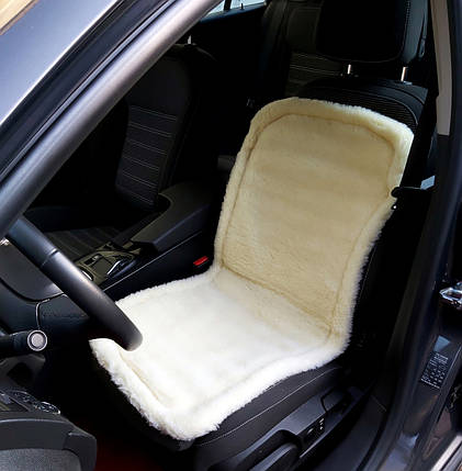 Автомобільна хутряна накидка авточехол на сидіння автомобіля з овечої шерсті чохол автонакидка з овчини Л1, фото 1