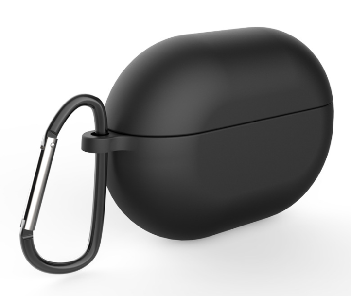 Чохол-накладка DK Silicone Candy Friendly з карабіном для Huawei FreeBuds Pro (black)