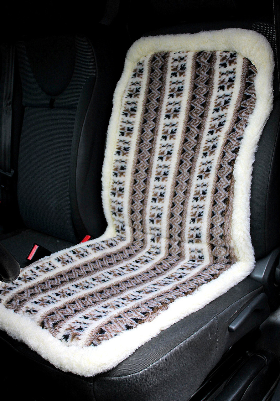 Автомобільна хутряна накидка авточехол на сидіння автомобіля з овечої шерсті чохол автонакидка з овчини R1