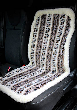 Автомобільна хутряна накидка авточехол на сидіння автомобіля з овечої шерсті чохол автонакидка з овчини R1, фото 1