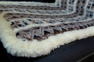 Автомобільна хутряна накидка авточехол на сидіння автомобіля з овечої шерсті чохол автонакидка з овчини R1, фото 3