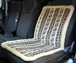 Автомобільна хутряна накидка авточехол на сидіння автомобіля з овечої шерсті чохол автонакидка з овчини R1, фото 2