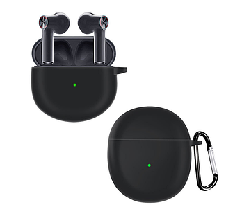Чохол-накладка DK Silicone Candy Friendly з карабіном для OnePlus Buds (black)