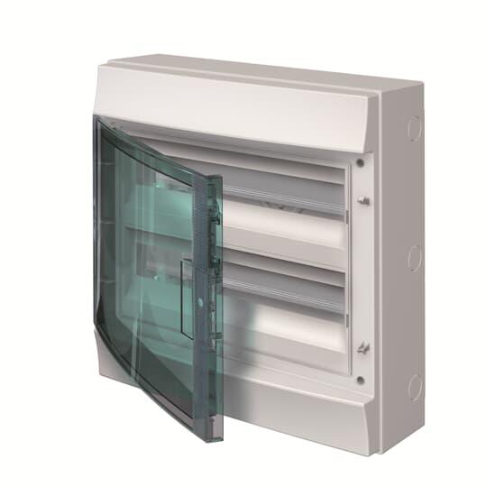 Щит АВВ MISTRAL IP65 зовнішній 36 модулів 2х18 прозорі димчаті двері з N/PE клеми (арт. 1SLM006501A1205), фото 1