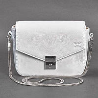 Стильная женская сумочка на шлейке или цепочке Женская кожаная сумочка Yoko белая Сумка женская кожаная