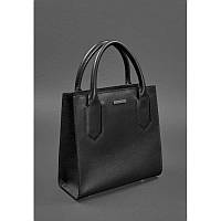 Кожаная женская сумка-кроссбоди черная Стильная женская сумка с ремнем Сумка люкс класса девушке