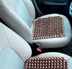 Масажер-Накидка Дерев'яна на Автомобільне Сидіння 42x42 см - Масажний аксесуар для комфорту в дорозі 1шт