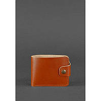 Удобный мужской кошелек Кожаное портмоне для мужчин светло-коричневое Стильный мужской кошелек кожаный