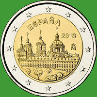 Іспанія 2 євро 2013 р. Ескоріал. UNC