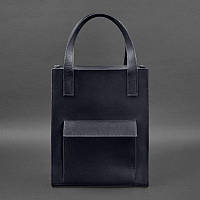 Практичная сумка шоппер люкс класса Вместительная женская сумка Кожаная женская сумка шоппер Бэтси синяя