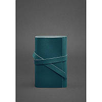 Кожаный блокнот (Софт-бук) зеленый краст Блокнот премиум класса женский Блокнот софт-бук из натуральной кожи
