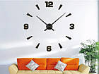 Великі настінні годинники 3D DIY Clock з арабськими цифрами чорні, фото 4
