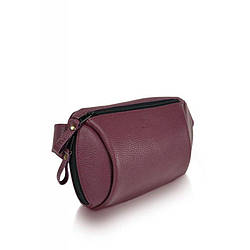 Шкіряна поясна сумка Easy бордова флотар