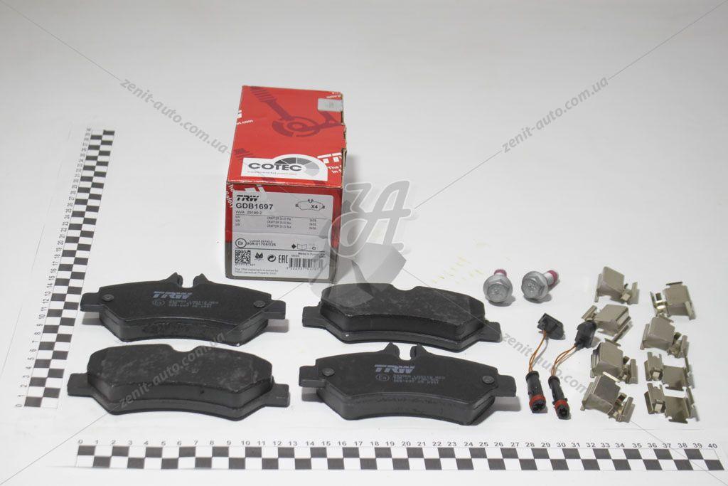 Колодки гальмівні дискові задні Mercedes Sprinter / VW Crafter 06- (тип Bosch) (GDB1697) TRW