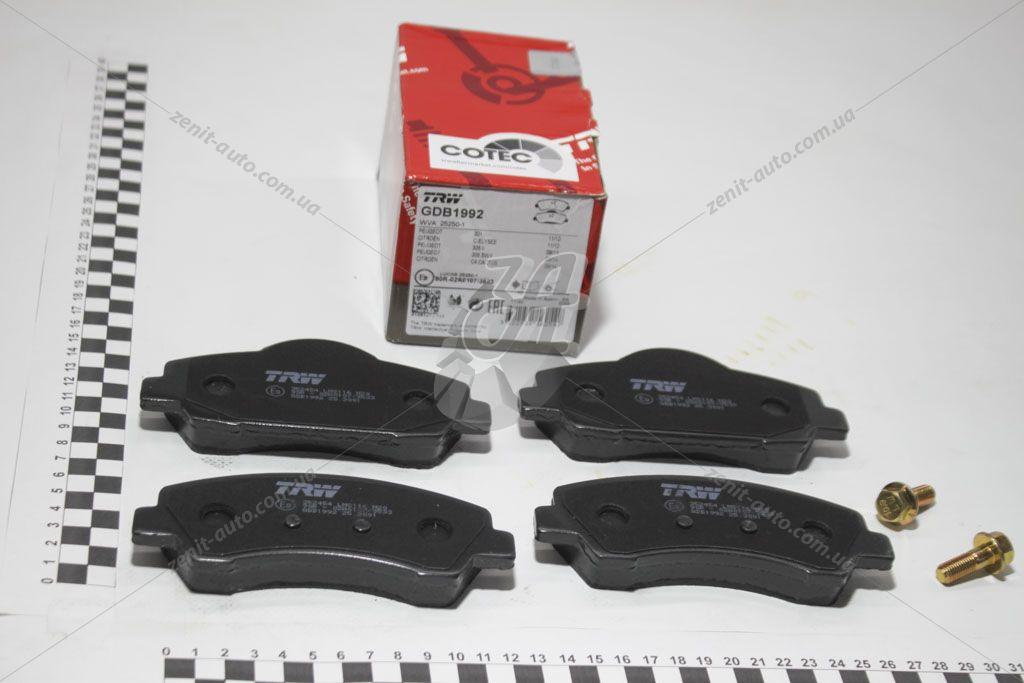 Колодки гальмівні дискові передні Citroen C4, Cacatus 1.2 (14 -) / Peugeot 308 II 1.2, 1.6 (13-) (GDB1992) TRW, фото 1