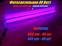 Фіто LED Світильник Біколор 40 Вт (Червоний 660 nm/Синій 445nm)