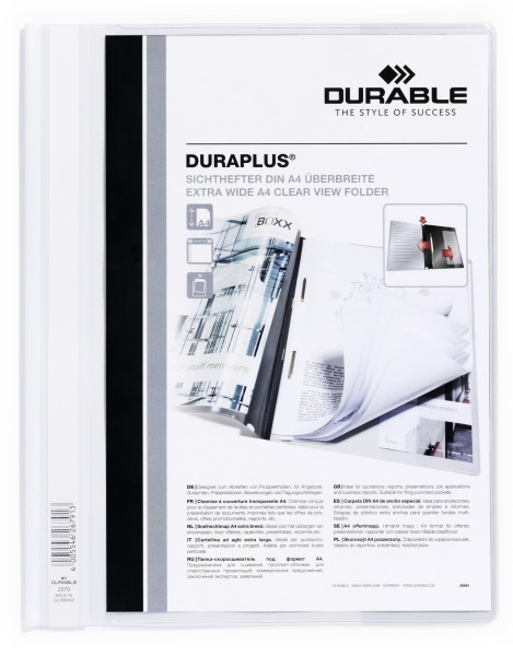 Папка-зшивач для презентацій біла DURAPLUS® А4+ Durable, Німеччина