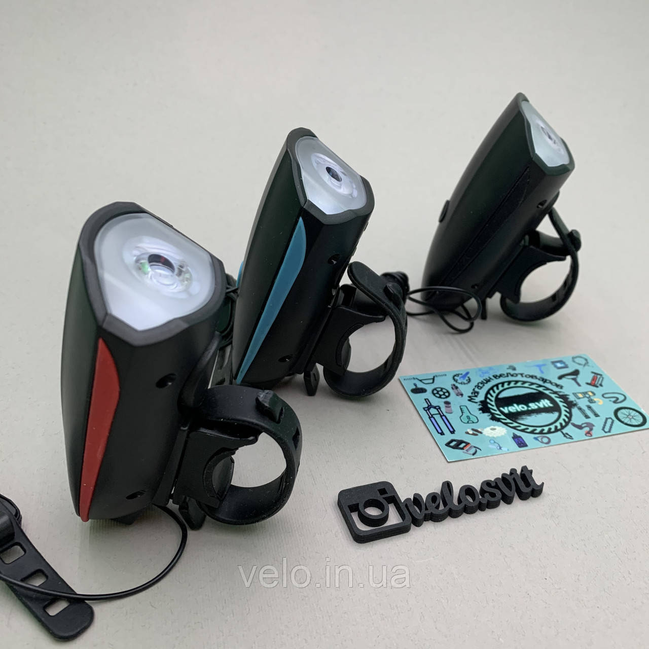 Передня велосипедна фара + сигнал Robesbon USB