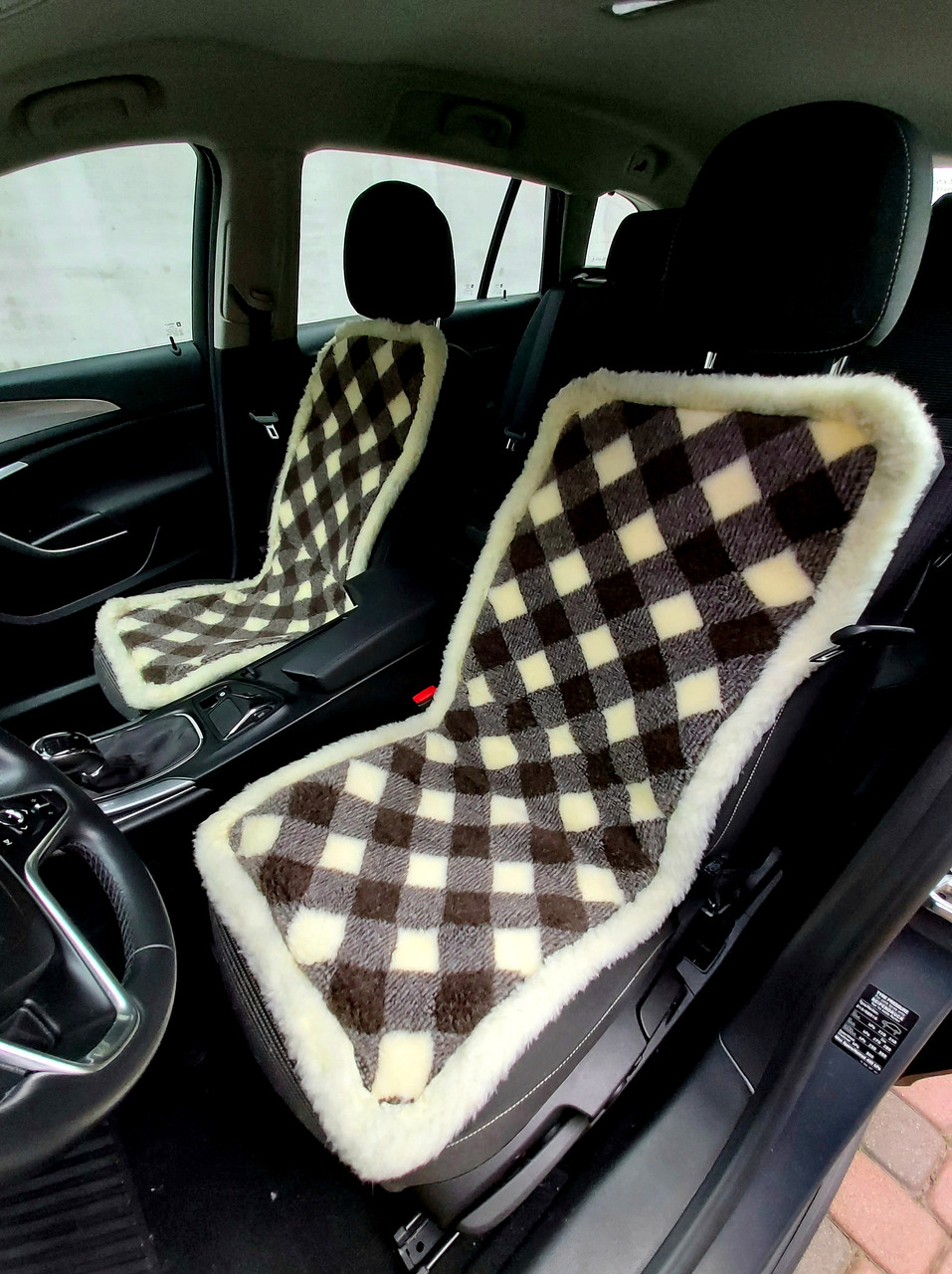 Автомобільні хутряні накидки авточохли на сидіння автомобіля з овечої шерсті чохли автонакидки з овчини Р2