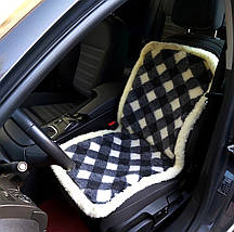 Автомобільні хутряні накидки авточохли на сидіння автомобіля з овечої шерсті чохли автонакидки з овчини Р2, фото 2