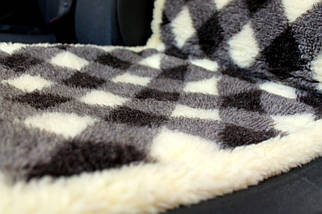 Автомобільні хутряні накидки авточохли на сидіння автомобіля з овечої шерсті чохли автонакидки з овчини Р2, фото 4