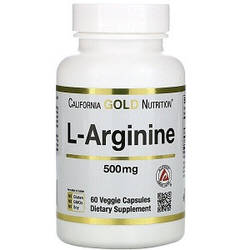 Аргінін California Gold Nutrition L-Arginine 500 mg (60 капсул.)