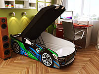 Кровать машина с матрасом SPACE SUPER CAR детская машинка БМВ Доставка 0 грн