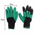 Гумові рукавички з кігтями для саду та городу Garden Genie Gloves, фото 2