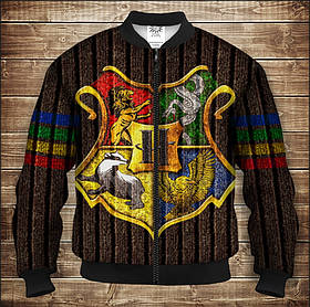 Бомбер з 3D принтом на тему Гаррі Поттер Форма Хогвартса Дорослі і Дитячі розміри ВСІ Розміри