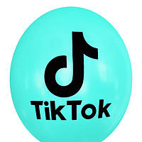 Куля повітряна Тік Ток 30 см TikTok на м'ятному Kalisan 1 шт.