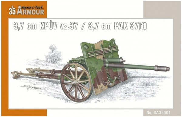 Пластикова модель 1/35 Special Armour 35001 Чешська гармата 3,7 cm KPUV vz.37/ 3,7 cm PAK 37(t)