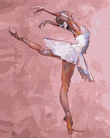 Картина за номерами. Rainbow Art "Балерина в рожевому кольорі" GX3692-RA