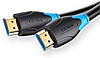 Кабель відео Vention HDMI 2.0 4K 3D PVC Upgrade 1M Black (AAGBF), фото 5