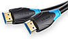Кабель відео Vention HDMI 2.0 4K 3D PVC Upgrade 1M Black (AAGBF), фото 6