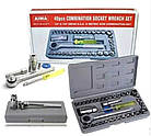Набір інструментів з тріскачкою 40 предметів в кейсі, фото 2