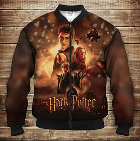 Бомбер з 3D принтом на тему Гаррі Поттер Вогонь і битва Дорослі і Дитячі розміри ВСІ Розміри