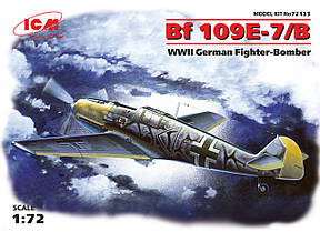 BF 109E-7/B. Збірна модель німецького истербителя-бомбардувальника в масштабі 1/72. ICM 72135, фото 1