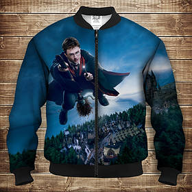 Бомбер з 3D принтом на тему Гаррі Поттер і Німбус 2000 Дорослі і Дитячі розміри ВСІ Розміри