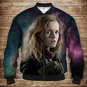 Бомбер з 3D принтом на тему Герміона Ґрейнджер. Гаррі Поттер Дорослі і Дитячі розміри ВСІ Розміри