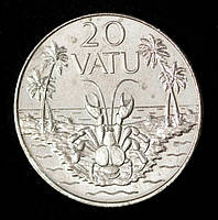 Монета Вануату 20 вату 2010 р. Кокосовий краб (пальмовий злодій)