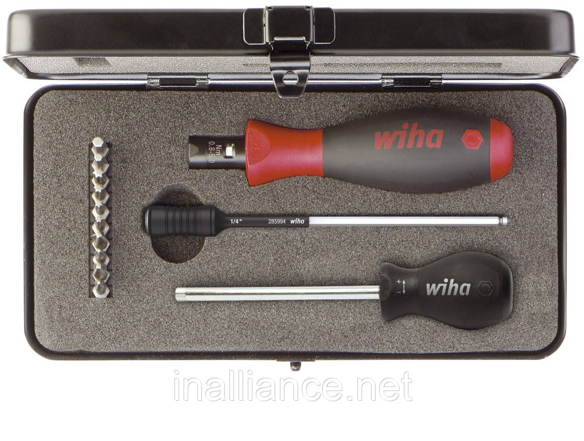 Набір динамометричних інструментів з ергономічною багатокомпонентною ручкою TorqueVario-S 0.8 - 5.0 Нм Wiha 26893