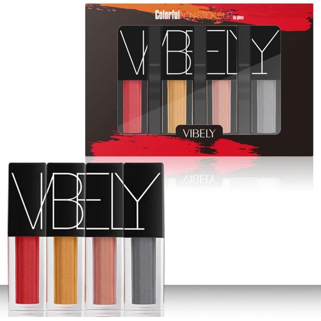 ОПТ Набір матових помад для губ металеві відтінки VIBELY Lasting Lip Gloss на кожен день жіночі