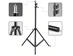 Штатив, трипод 2.10 м для кільцевої лампи, фотоапарату, телефона